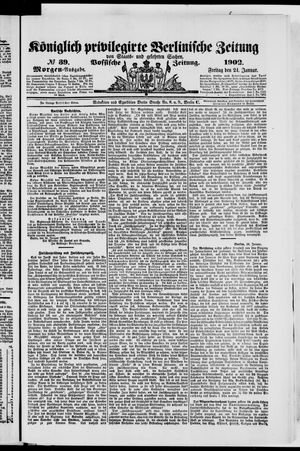Königlich privilegirte Berlinische Zeitung von Staats- und gelehrten Sachen vom 24.01.1902