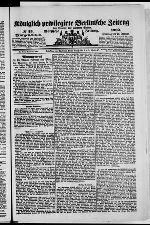 Königlich privilegirte Berlinische Zeitung von Staats- und gelehrten Sachen vom 26.01.1902