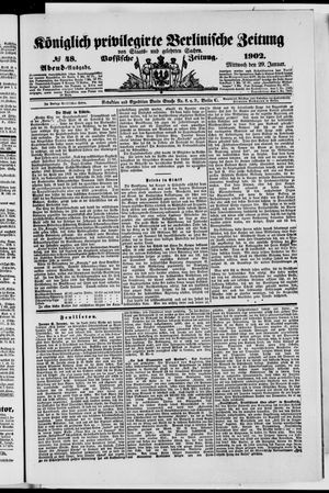 Königlich privilegirte Berlinische Zeitung von Staats- und gelehrten Sachen vom 29.01.1902