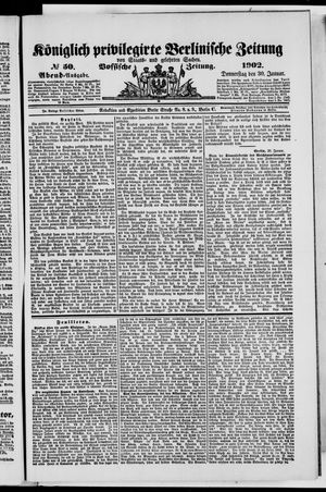 Königlich privilegirte Berlinische Zeitung von Staats- und gelehrten Sachen vom 30.01.1902