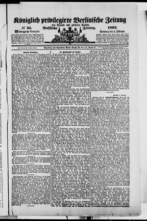 Königlich privilegirte Berlinische Zeitung von Staats- und gelehrten Sachen vom 02.02.1902