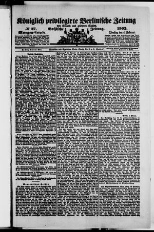 Königlich privilegirte Berlinische Zeitung von Staats- und gelehrten Sachen vom 04.02.1902