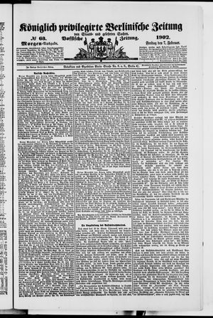 Königlich privilegirte Berlinische Zeitung von Staats- und gelehrten Sachen on Feb 7, 1902