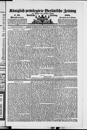 Königlich privilegirte Berlinische Zeitung von Staats- und gelehrten Sachen vom 08.02.1902