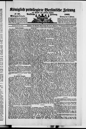 Königlich privilegirte Berlinische Zeitung von Staats- und gelehrten Sachen vom 09.02.1902