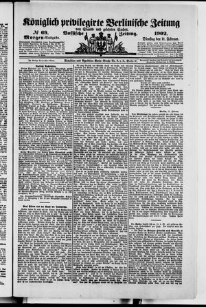 Königlich privilegirte Berlinische Zeitung von Staats- und gelehrten Sachen vom 11.02.1902