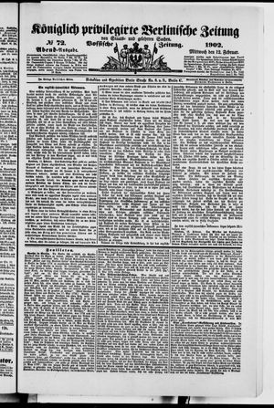 Königlich privilegirte Berlinische Zeitung von Staats- und gelehrten Sachen on Feb 12, 1902
