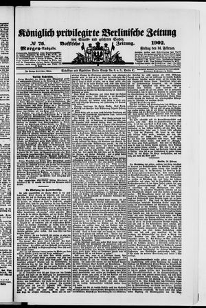 Königlich privilegirte Berlinische Zeitung von Staats- und gelehrten Sachen vom 14.02.1902