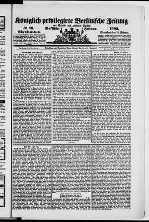 Königlich privilegirte Berlinische Zeitung von Staats- und gelehrten Sachen vom 15.02.1902