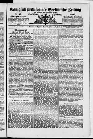 Königlich privilegirte Berlinische Zeitung von Staats- und gelehrten Sachen vom 27.02.1902