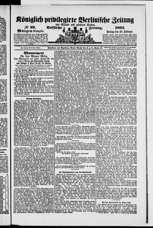 Königlich privilegirte Berlinische Zeitung von Staats- und gelehrten Sachen vom 28.02.1902