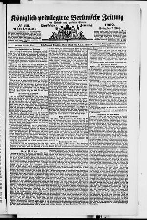 Königlich privilegirte Berlinische Zeitung von Staats- und gelehrten Sachen vom 07.03.1902