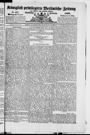 Königlich privilegirte Berlinische Zeitung von Staats- und gelehrten Sachen vom 11.03.1902