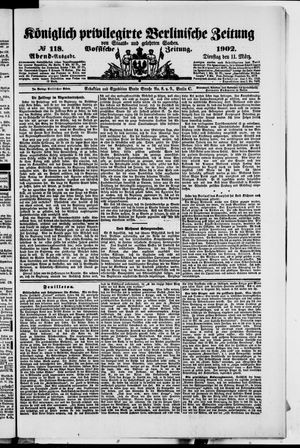 Königlich privilegirte Berlinische Zeitung von Staats- und gelehrten Sachen vom 11.03.1902