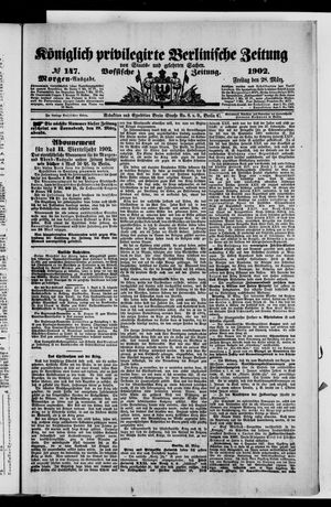 Königlich privilegirte Berlinische Zeitung von Staats- und gelehrten Sachen vom 28.03.1902