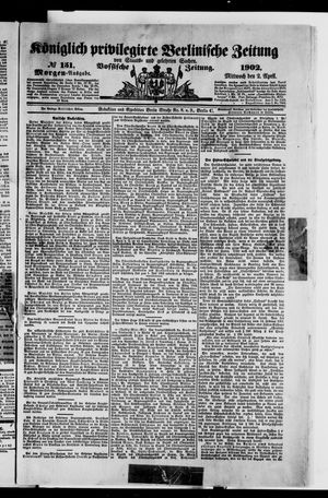 Königlich privilegirte Berlinische Zeitung von Staats- und gelehrten Sachen on Apr 2, 1902