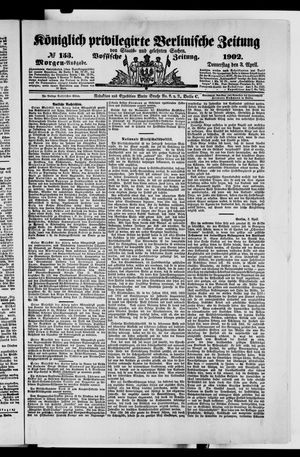 Königlich privilegirte Berlinische Zeitung von Staats- und gelehrten Sachen vom 03.04.1902