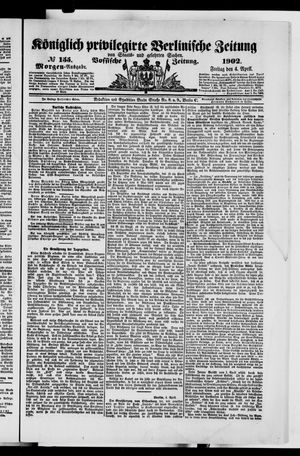 Königlich privilegirte Berlinische Zeitung von Staats- und gelehrten Sachen vom 04.04.1902