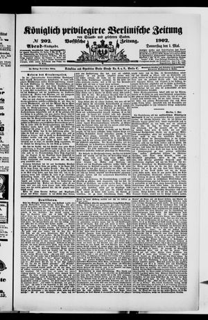 Königlich privilegirte Berlinische Zeitung von Staats- und gelehrten Sachen vom 01.05.1902