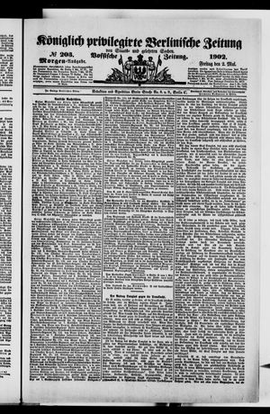 Königlich privilegirte Berlinische Zeitung von Staats- und gelehrten Sachen vom 02.05.1902
