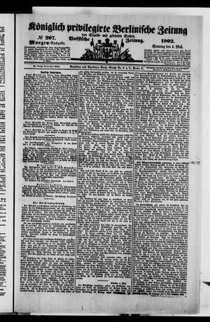 Königlich privilegirte Berlinische Zeitung von Staats- und gelehrten Sachen vom 04.05.1902