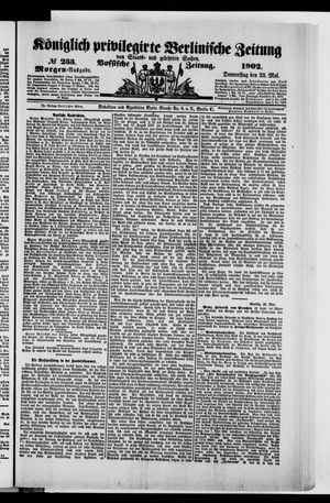 Königlich privilegirte Berlinische Zeitung von Staats- und gelehrten Sachen vom 22.05.1902