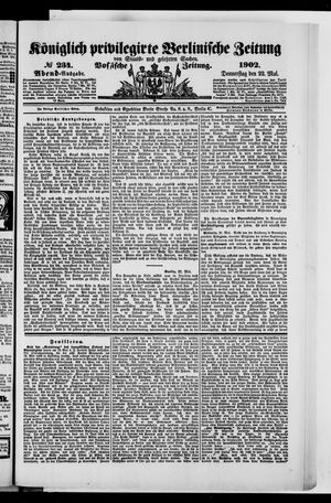Königlich privilegirte Berlinische Zeitung von Staats- und gelehrten Sachen vom 22.05.1902