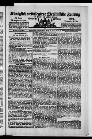 Königlich privilegirte Berlinische Zeitung von Staats- und gelehrten Sachen vom 27.05.1902