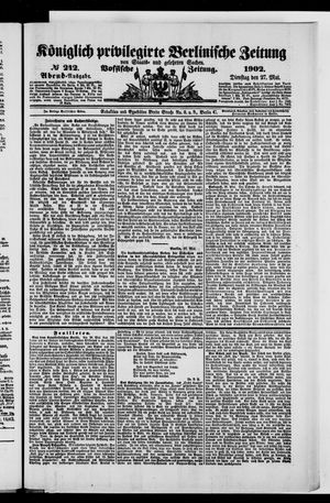 Königlich privilegirte Berlinische Zeitung von Staats- und gelehrten Sachen vom 27.05.1902