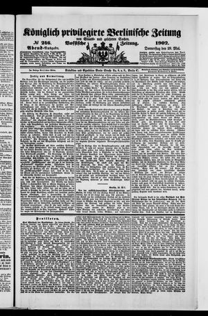 Königlich privilegirte Berlinische Zeitung von Staats- und gelehrten Sachen on May 29, 1902