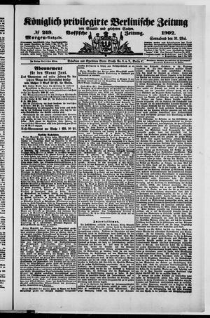 Königlich privilegirte Berlinische Zeitung von Staats- und gelehrten Sachen vom 31.05.1902