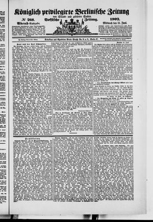 Königlich privilegirte Berlinische Zeitung von Staats- und gelehrten Sachen vom 11.06.1902