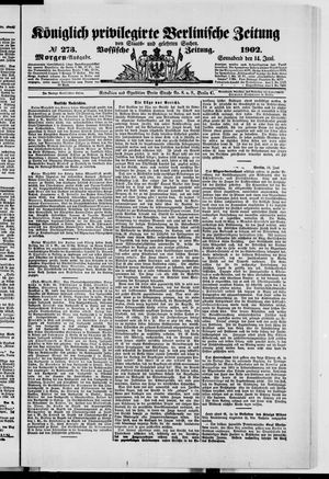 Königlich privilegirte Berlinische Zeitung von Staats- und gelehrten Sachen vom 14.06.1902