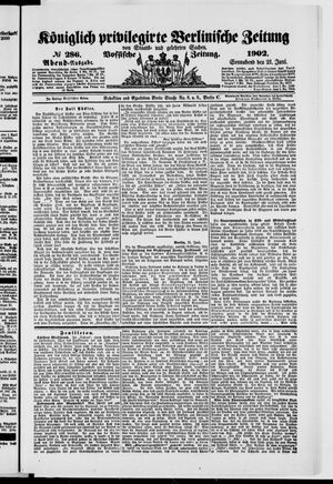 Königlich privilegirte Berlinische Zeitung von Staats- und gelehrten Sachen vom 21.06.1902