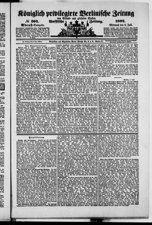 Königlich privilegirte Berlinische Zeitung von Staats- und gelehrten Sachen vom 02.07.1902