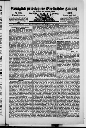 Königlich privilegirte Berlinische Zeitung von Staats- und gelehrten Sachen on Jul 7, 1902