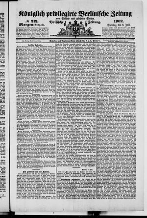 Königlich privilegirte Berlinische Zeitung von Staats- und gelehrten Sachen vom 08.07.1902