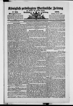 Königlich privilegirte Berlinische Zeitung von Staats- und gelehrten Sachen vom 11.07.1902
