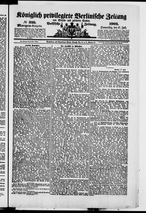 Königlich privilegirte Berlinische Zeitung von Staats- und gelehrten Sachen vom 17.07.1902
