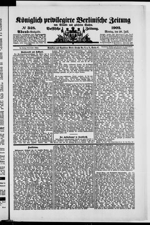 Königlich privilegirte Berlinische Zeitung von Staats- und gelehrten Sachen on Jul 28, 1902