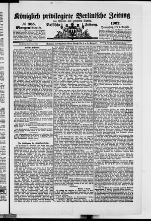 Königlich privilegirte Berlinische Zeitung von Staats- und gelehrten Sachen vom 07.08.1902