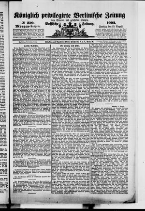 Königlich privilegirte Berlinische Zeitung von Staats- und gelehrten Sachen vom 15.08.1902