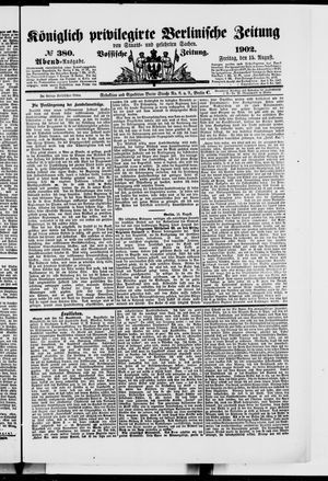 Königlich privilegirte Berlinische Zeitung von Staats- und gelehrten Sachen vom 15.08.1902