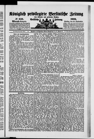 Königlich privilegirte Berlinische Zeitung von Staats- und gelehrten Sachen vom 19.09.1902