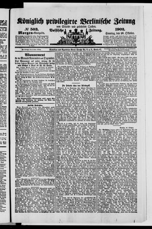 Königlich privilegirte Berlinische Zeitung von Staats- und gelehrten Sachen vom 26.10.1902