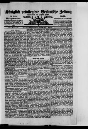 Königlich privilegirte Berlinische Zeitung von Staats- und gelehrten Sachen on Nov 1, 1902