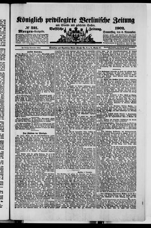 Königlich privilegirte Berlinische Zeitung von Staats- und gelehrten Sachen vom 06.11.1902