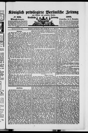 Königlich privilegirte Berlinische Zeitung von Staats- und gelehrten Sachen vom 06.11.1902