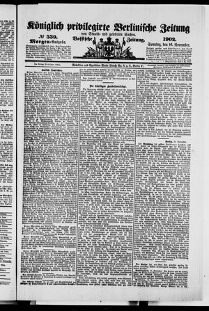 Königlich privilegirte Berlinische Zeitung von Staats- und gelehrten Sachen on Nov 16, 1902