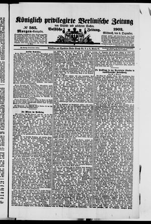 Königlich privilegirte Berlinische Zeitung von Staats- und gelehrten Sachen on Dec 3, 1902